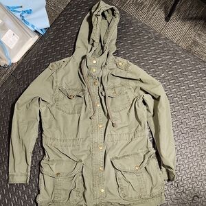 g:21 Olive Green Hooded Utility Jacket Size XL